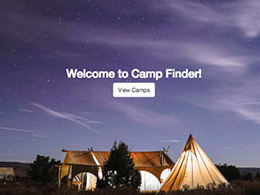 thumbnail of camp finder landing page